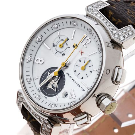 louis vuitton white watch